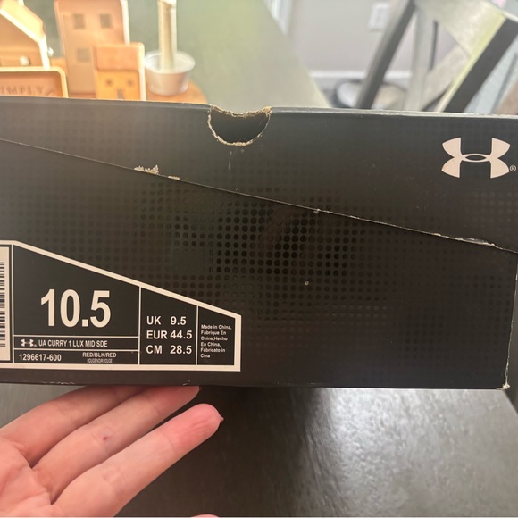 NWT Under Armour CURRY 1 LUX MID Men's Vibrant Red Athletic Sneakers - Picture 5 of 6